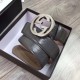 Replica Cintura Signature con fibbia G grigia 411924
