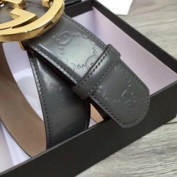 Replica Cintura Signature con fibbia G grigia 411924