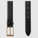 Replica Cintura in pelle con fibbia rettangolare nera 429028