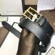 Replica Cintura in pelle Signature nera 429028