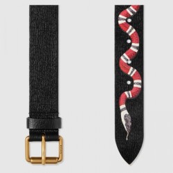 Replica Cintura in pelle con Kingsnake Black 434520