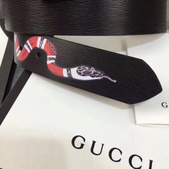 Replica Cintura in pelle con Kingsnake Black 434520