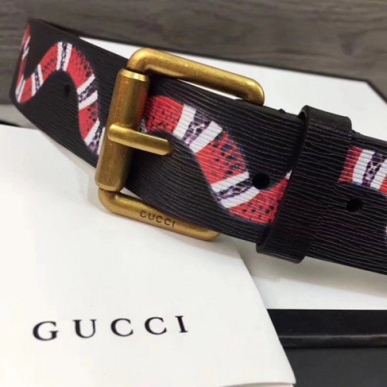 Replica Cintura in pelle con Kingsnake Black 434520