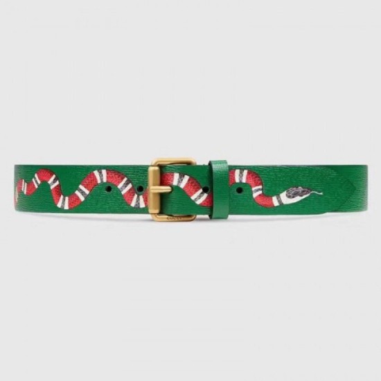 Replica Cintura in pelle con Kingsnake Green 434520