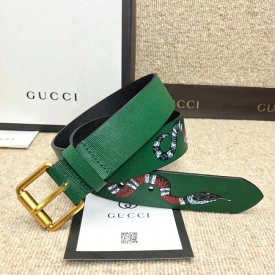 Replica Cintura in pelle con Kingsnake Green 434520