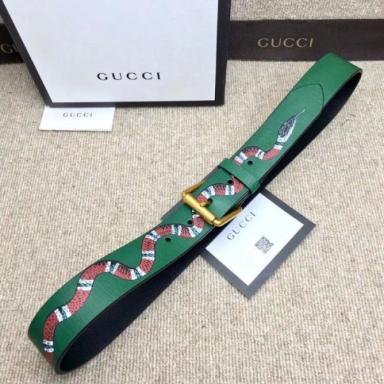 Replica Cintura in pelle con Kingsnake Green 434520
