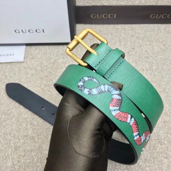 Replica Cintura in pelle con Kingsnake Green 434520