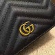 Replica Porta carte GG Marmont in nero 443125