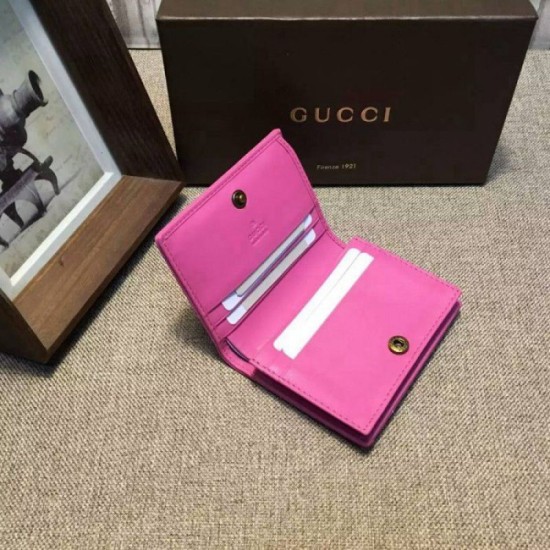 Replica Portacarte GG Marmont in rosa 443125