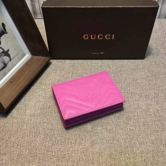 Replica Portacarte GG Marmont in rosa 443125