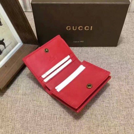 Replica Porta carte GG Marmont in rosso 443125