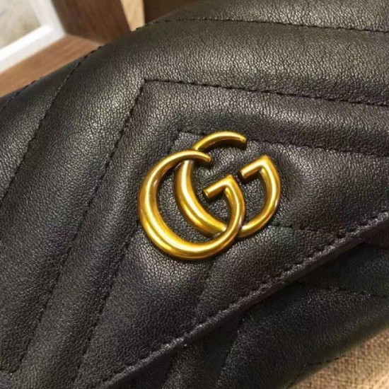 Replica Portafoglio GG Marmont continental Nero 443436