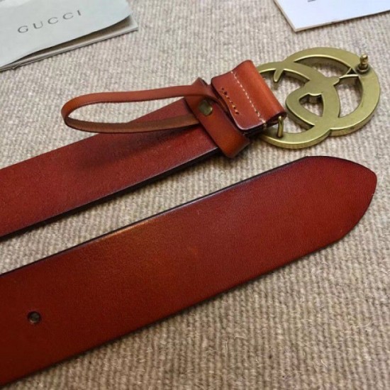 Replica Cintura in pelle con fibbia Double G con cinturino in serpente 458949