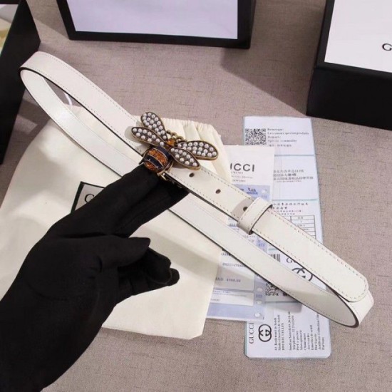 Replica Cintura in pelle Queen Margaret bianca 476452