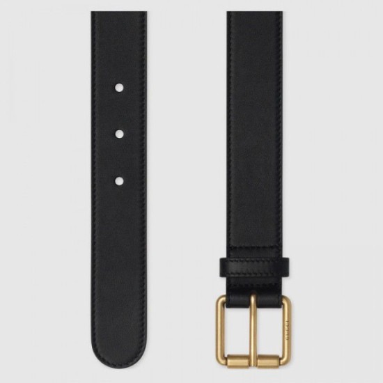 Replica Cintura in pelle con morsetto nero 488939