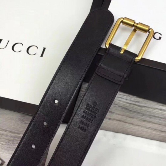 Replica Cintura in pelle con morsetto nero 488939