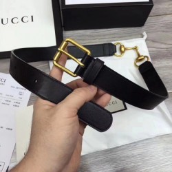 Replica Cintura in pelle con morsetto nero 488939