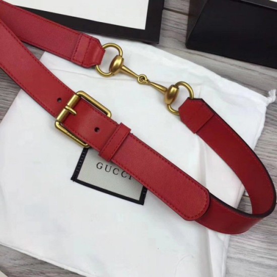 Replica Cintura in pelle con morsetto rosso 488939