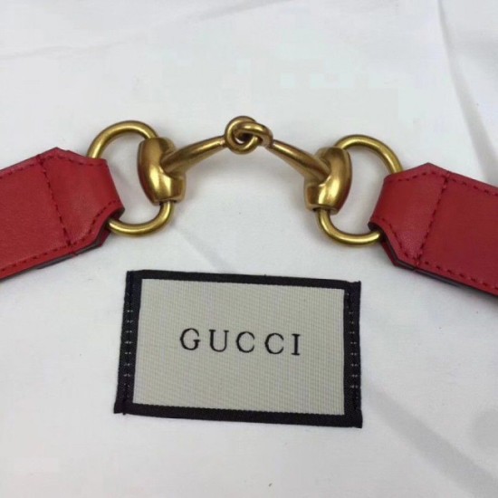 Replica Cintura in pelle con morsetto rosso 488939