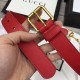 Replica Cintura in pelle con morsetto rosso 488939
