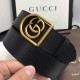Replica Cintura in pelle con cintura Double G incorniciata 495128