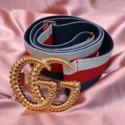 Replica Cintura elastica Web con fibbia Torchon Double G 524101