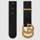 Replica Cintura in pelle con fibbia Torchon Double G nera 524105