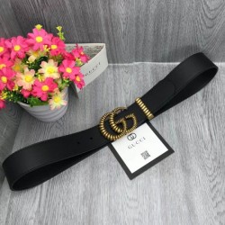 Replica Cintura in pelle con fibbia Torchon Double G nera 524105