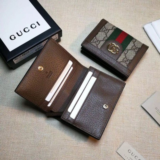 Replica Ophidia GG Card Case 523155 Caffè
