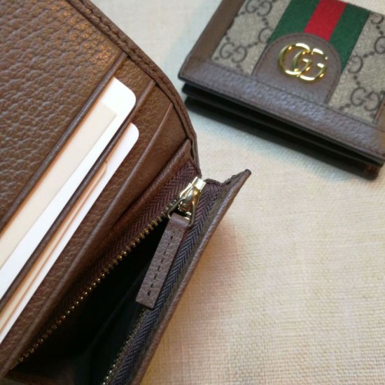 Replica Ophidia GG Card Case 523155 Caffè