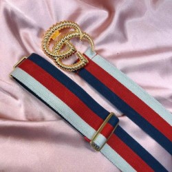 Replica Cintura elastica Web con fibbia Torchon Double G 524101