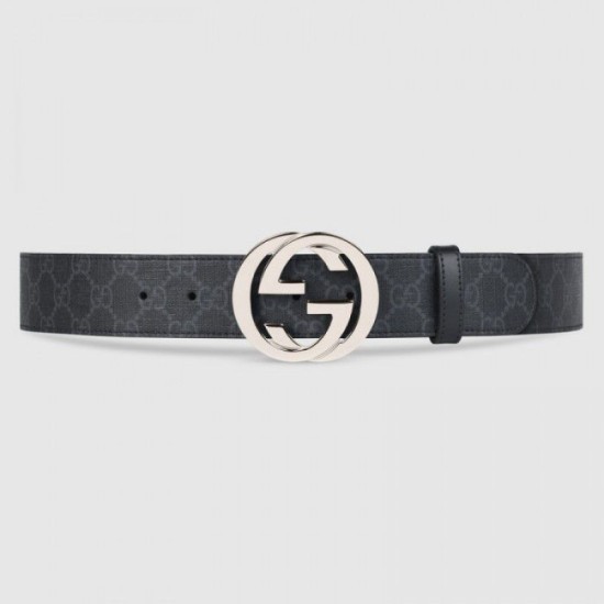 Replica Cintura GG Supreme con fibbia G nera 411924
