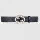 Replica Cintura GG Supreme con fibbia G nera 411924