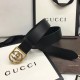 Replica Cintura in pelle con cintura Double G incorniciata 495128