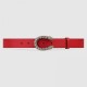 Replica Cintura in pelle con fibbia Dioniso in cristallo rossa 432142 Replica Cintura in pelle con fibbia Dioniso in cristallo rossa 432142