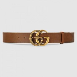 Replica Cintura in pelle con fibbia Double G con cinturino in serpente 458949