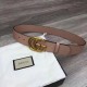 Replica Cintura in pelle con fibbia Double G rosa 400593