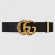 Replica Cintura in pelle con fibbia Torchon Double G nera 524105