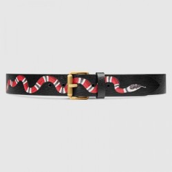Replica Cintura in pelle con Kingsnake Black 434520