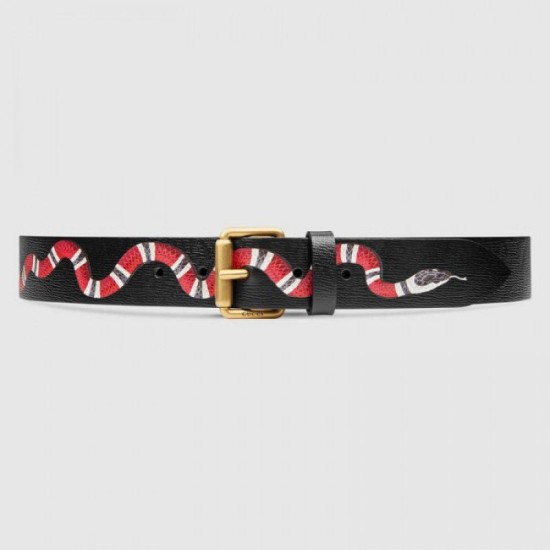 Replica Cintura in pelle con Kingsnake Black 434520