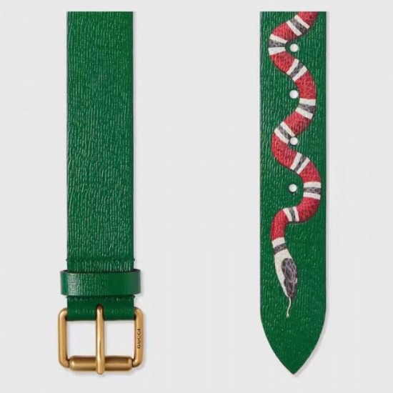Replica Cintura in pelle con Kingsnake Green 434520