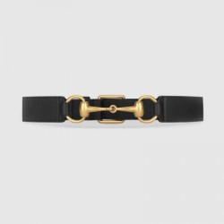 Replica Cintura in pelle con morsetto nero 488939