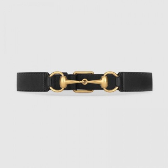 Replica Cintura in pelle con morsetto nero 488939