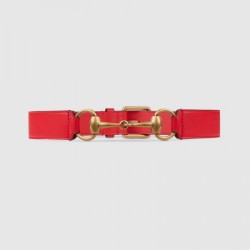 Replica Cintura in pelle con morsetto rosso 488939
