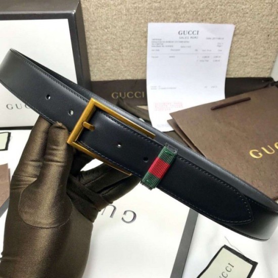 Replica Cintura in pelle con Web 495125