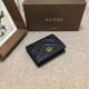 Replica Porta carte GG Marmont in nero 443125