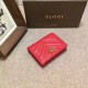 Replica Porta carte GG Marmont in rosso 443125