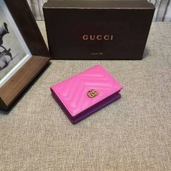 Replica Portacarte GG Marmont in rosa 443125