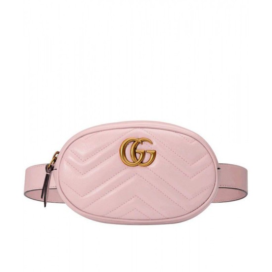 Replica GG Marmont Matelasse Cinturino in pelle 476434 Rosa