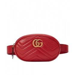 Replica GG Marmont Matelasse Cinturino in pelle 476434 Rosso